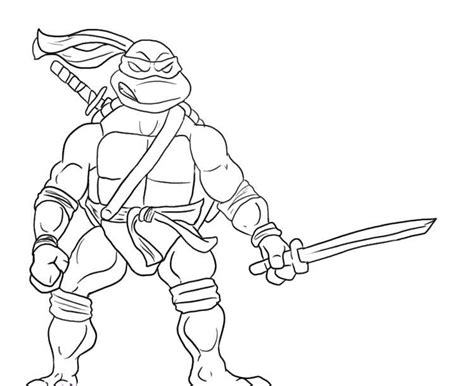 Leonardo Ninja Turtle Coloring Page At Free