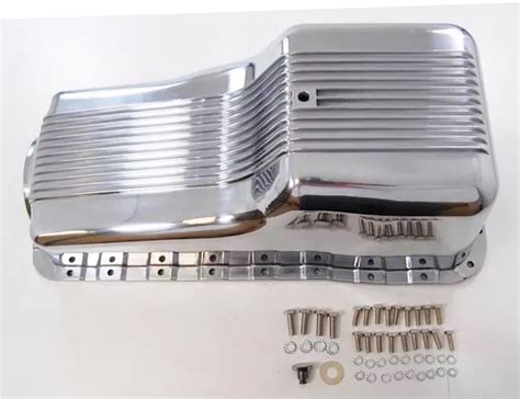 SB Ford Polished Aluminum Finned Oil Pan Affordable Street Rods
