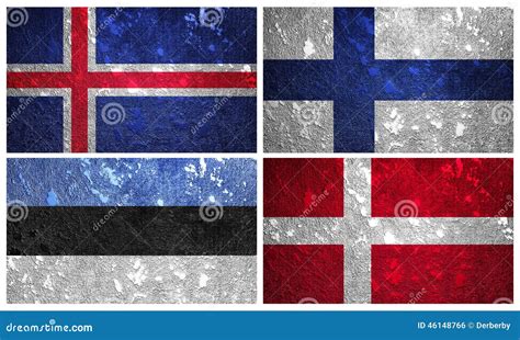 Flags Of Northern Europe Part 1 Stock Illustration Illustration Of