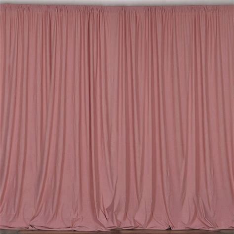 10 X 10 Ft Dusty Rose Curtain Polyester Backdrop Drapes Panels Wit