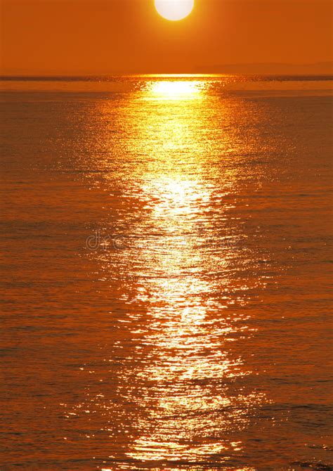 Golden Sunset Over Water Stock Image Image Of Glittering 31659743