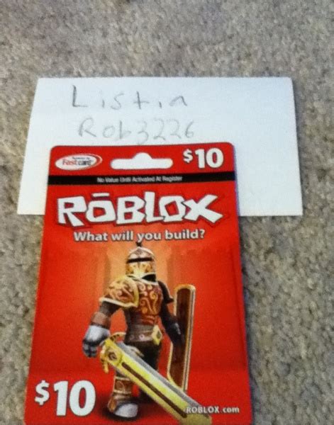 Roblox gift codes generator is created by coding and it doesn't use any type of hacking the robux system and like that because if you sees anywhere then its fake because its not possible. Free: $10 Roblox Gift Card - Other Electronics - Listia.com Auctions for Free Stuff