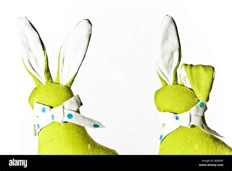 Green Easter Rabbits Stock Photo Alamy