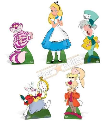 Complete Set Of Alice In Wonderland Cardboard Cutouts Mad Hatter Tea