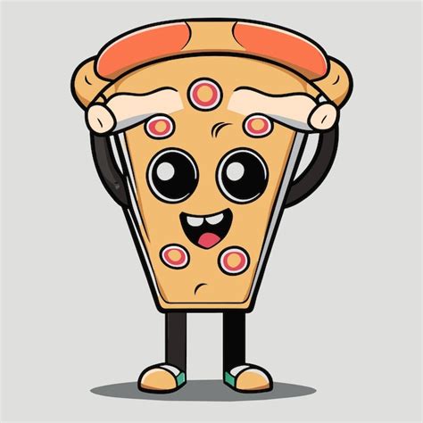 Premium Vector Cute Pizza Slice Wearing Glasses With Thumbs Up
