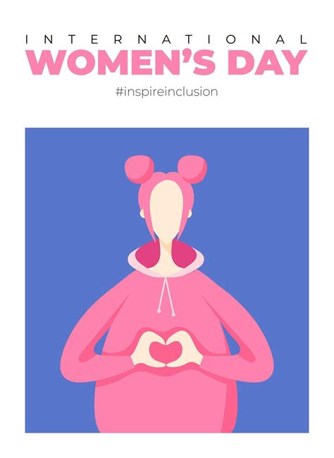 international womens day poster inspire inclusion 2024 campaign hand drawn vector illustration