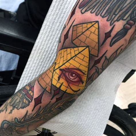 40 Pyramid Tattoo Designs For Men Ink Ideas With A Higher Purpose