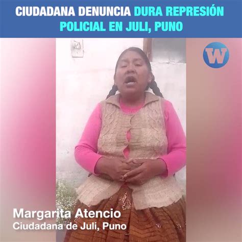 Wayka on Twitter ATENCIÓN Ciudadana de Juli Puno denuncia