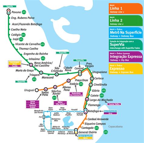 Plan Et Carte Du Métro De Rio De Janeiro Stations Et Lignes