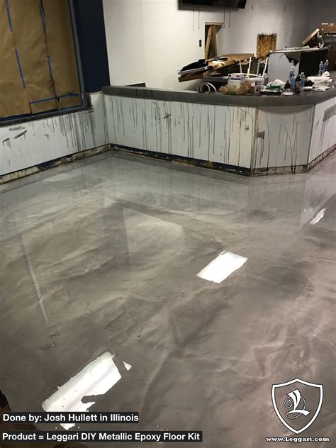 Diy Metallic Epoxy Floor Basement Flooring Waterproof Concrete