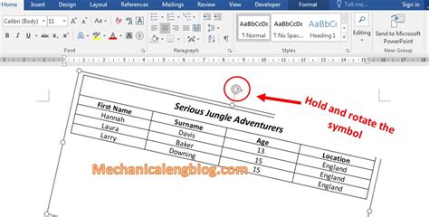 How To Rotate Table In Word Mechanicaleng Blog