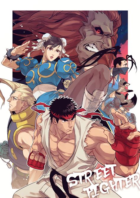 Chun Li Ryu Ibuki Akuma Charlie Nash And 1 More Street Fighter And 1 More Drawn By