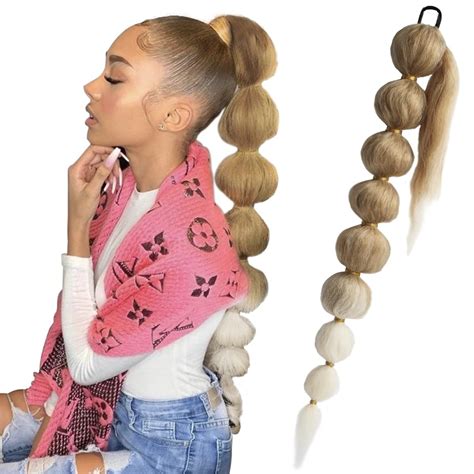 Buy Blonde Bubble Braid Ponytail 613 Long Ponytail For Black Women