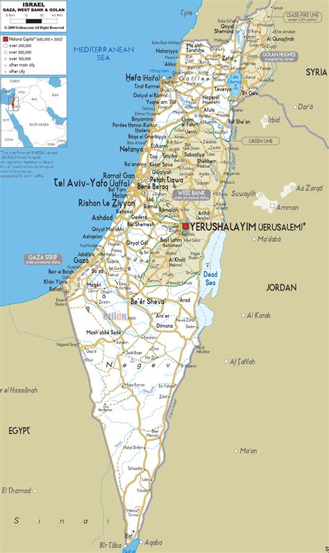 Izrael adventure map gps komp. Detailed Clear Large Road Map of Israel - Ezilon Maps
