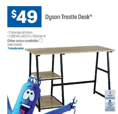 Studymate Dyson Trestle Desk Offer At Officeworks Catalogue Com Au