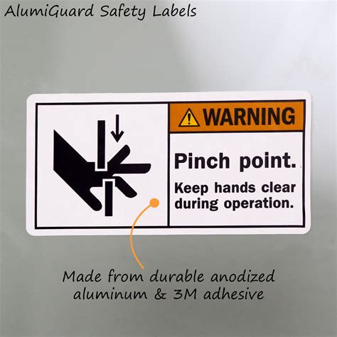 Warning Pinch Point Keep Hands Clear During Operation Label Sku Lb 0138