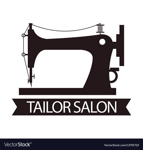 Tailor Salon Advertising Logo Royalty Free Vector Image