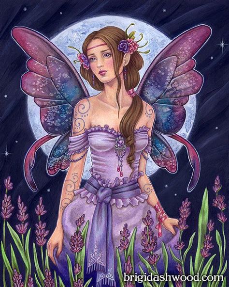 Lavender Moon Fairy Color Art Print Brigid Ashwood Fairy Art