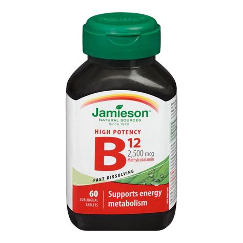 Once absorbed, b12 is used as a cofactor for enzymes that are involved in the synthesis of dna, fatty acids, and myelin. Jamieson High Potency Vitamin B12 Sublingual Tablets ...