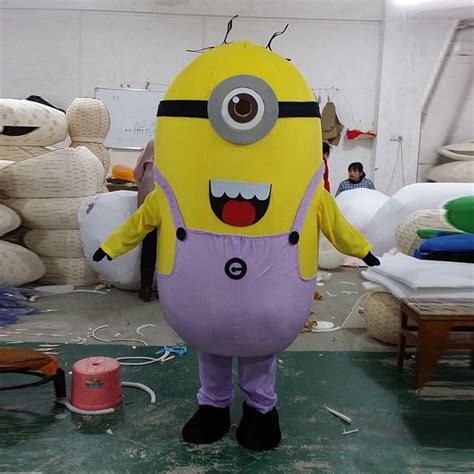 Happy Purple Despicable Me Minion Mascot Costume