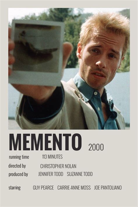 Memento Movie Poster Artofit