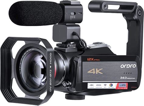 Ordro 4k Camcorder Videokamera Ultra 1080p 60fps Vlog Amazonde Kamera