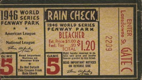 Boston Red Sox Ticket Stub American League Al Chris Creamers Sports Logos Page