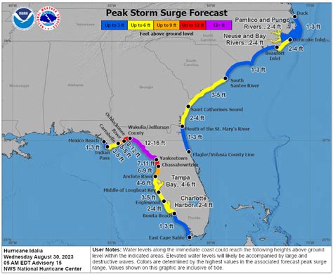 Hurricane Idalia Is Flooding Florida Which Areas Are Getting The Worst Storm Surge