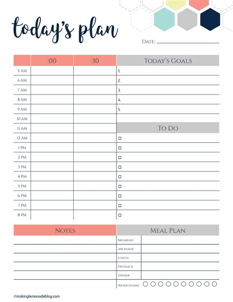 Daily Planner Printable Business Mentor