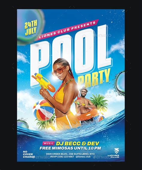 Pool Party Summer Flyer Template Psd Ksioks