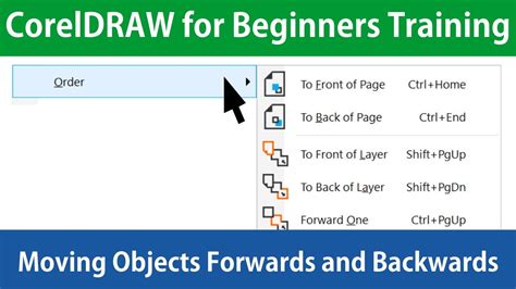 Coreldraw For Beginners Moving Objects Backwards And Forwards Tutorial