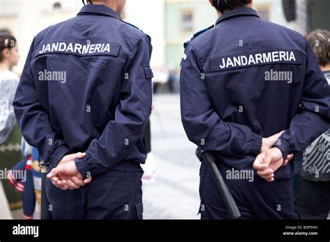 2 Romania Police Officers Stock Photo Alamy