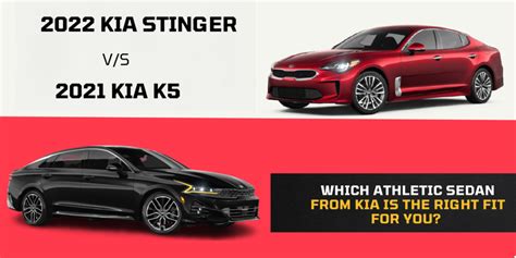 Comparing The 2022 Kia Stinger Vs 2021 Kia K5 Alm Kia South