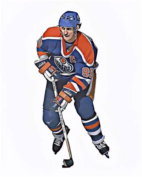 Wayne Gretzky Edmonton Oilers Cartoon Art By Joe Hamilton Wayne
