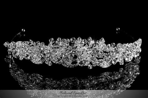 Leda Cluster Statement Silver Tiara Swarovski Crystal Beloved Sparkles