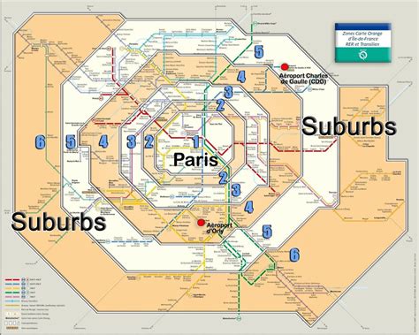 Paris Metro Zones Paris Metro Paris Ile De France