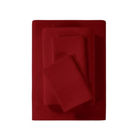 Find Your Perfect Mainstays Super Soft High Quality Brushed Microfiber Bed Sheet Set Full Red