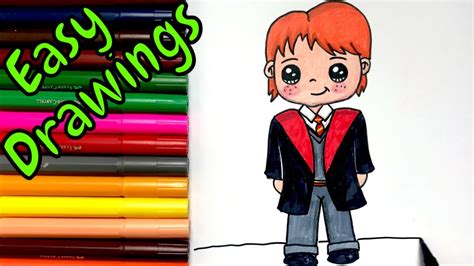 Easy Drawings How To Draw Ron Weasley From Harry Potter Color And