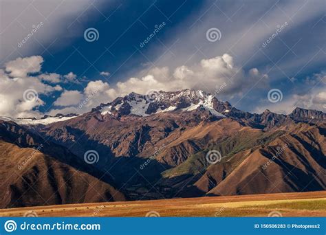 View On The Andes Mountains Near The Cusco City In Peru Mountain Peak