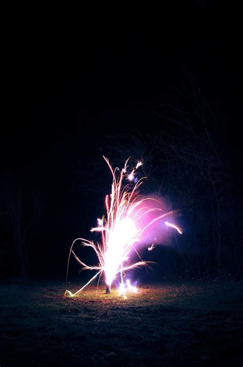 Hd Wallpaper Firework Fountain Explosion Light Sparkle Shiny