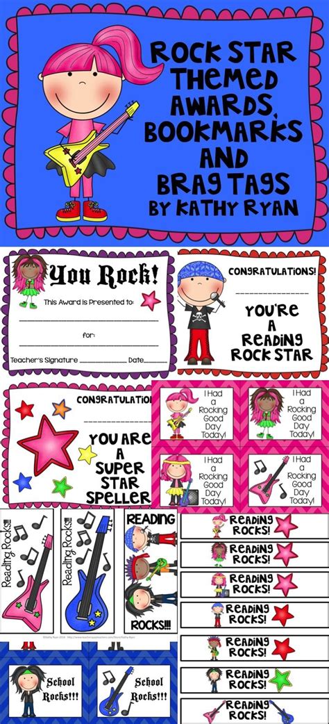 Rock Star Themed Awards Certificates And Brag Tags Stars Classroom
