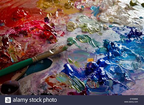 Paint Oil Artist Brush Palette Stock Photos And Paint Oil Artist Brush