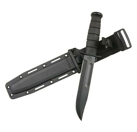 Ka Bar 1213 Tactical Black Full Size Smooth Edge Fighting Knife Sheath
