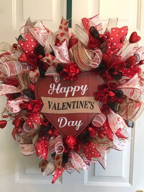 Easy And Beautiful Valentine Wreath Ideas Homemade Door Wreaths