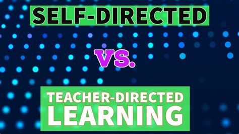 Self Directed Vs Teacher Directed Learning Youtube
