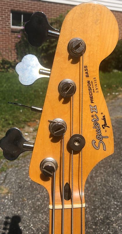 1990 Squier Ii Precision Bass Red Vintage Korea Reverb