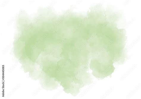 Vecteur Stock Pastel Green Background Watercolor Splash On White Paper