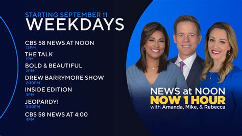 Cbs 58 Expands With Hour Long Noon Newscast
