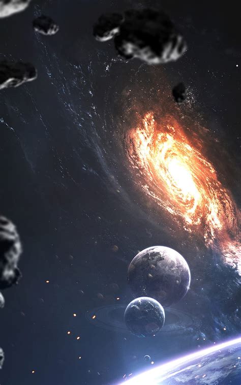 Planets Universe Meteorites Galaxy Hd Phone Wallpaper Peakpx
