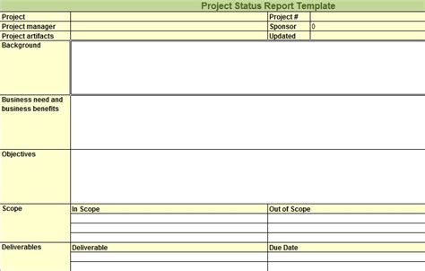Weekly Project Status Report Template In Excel Exceltemple